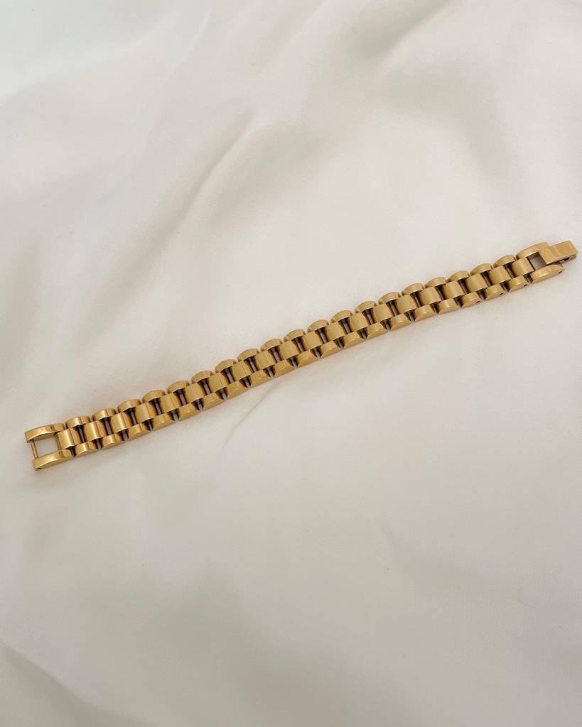 18K Gold Plated Watch Strap Bracelet : B50A