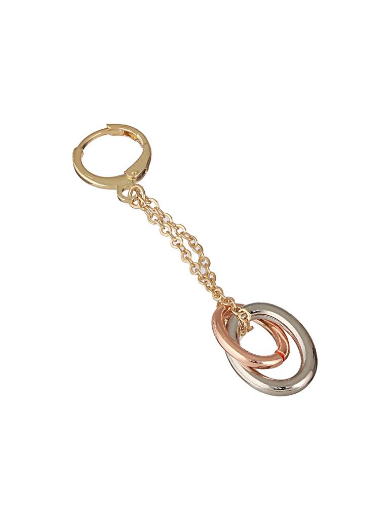 Anti-Tarnish Rose Gold Plated Concentric Chain Drop Earrings : STER8054