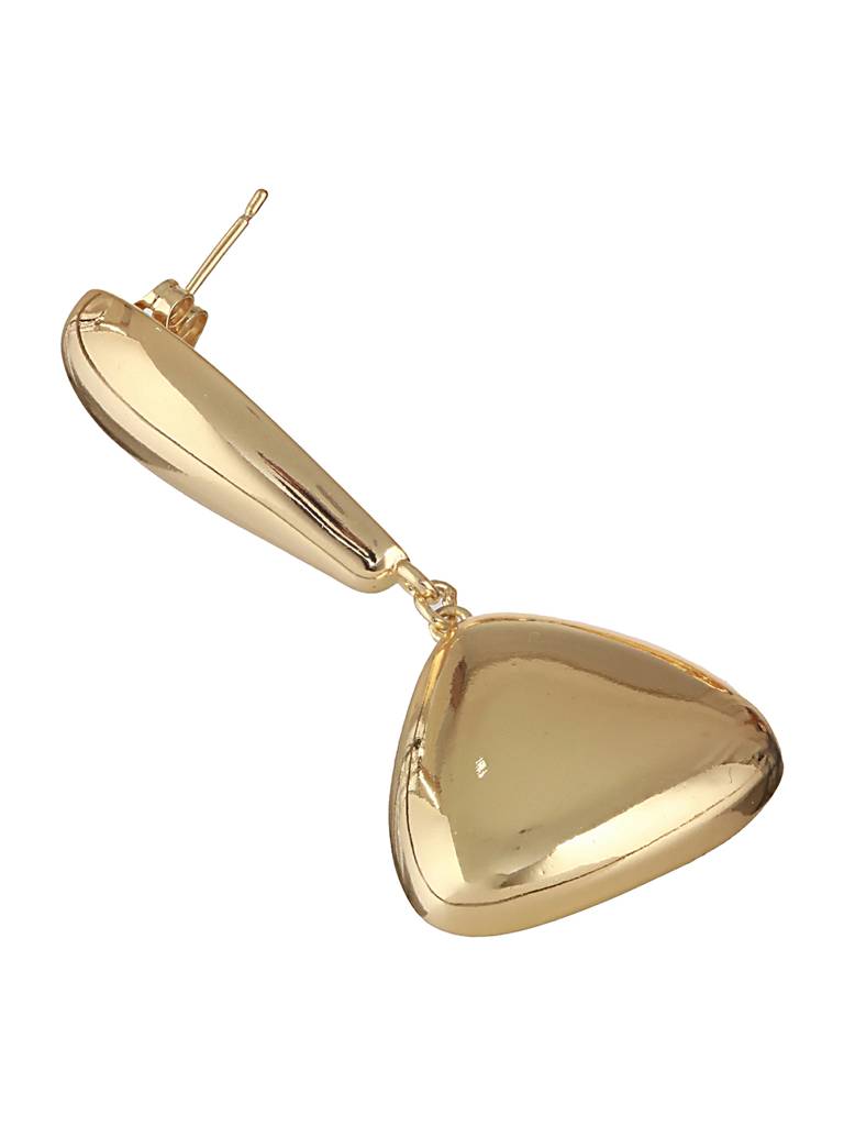 Anti-Tarnish Gold Plated Water Drop Shaped Luxe Drop Earrings : STER8056