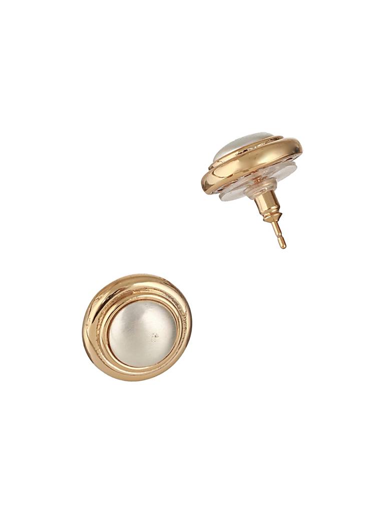Anti-Tarnish Gold Plated Pearl Beaded Minimal Round Pearl Locket Jewellery Set : STLK8065