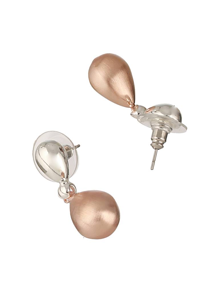 Anti-Tarnish Dual Plated Water Drop Shaped Minimal Trendy Pendant Jewellery Set : STLK8066