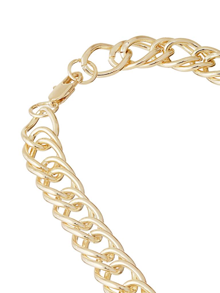 Anti-Tarnish Gold Plated Chunky  Link Chain Necklace : STLK8079
