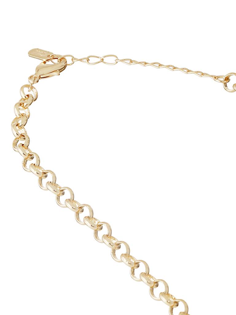 Anti-Tarnish Gold Plated Chunky Ball Pendant Link Chain Necklace : STLK8080
