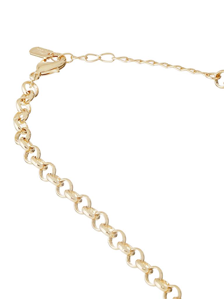 Anti-Tarnish Gold Polish Triple Plated Balls Link Chain Necklace : STLK8085
