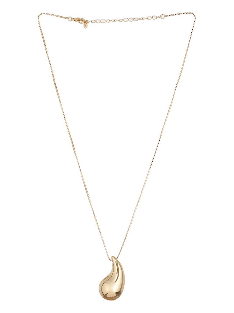 Anti-Tarnish Gold Plated Droplet Of Joy Locket Chain Necklace : STLK8087