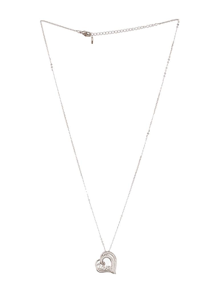 Anti-Tarnish Silver Plated Love Heart Shaped Locket Chain Necklace : STLK8089