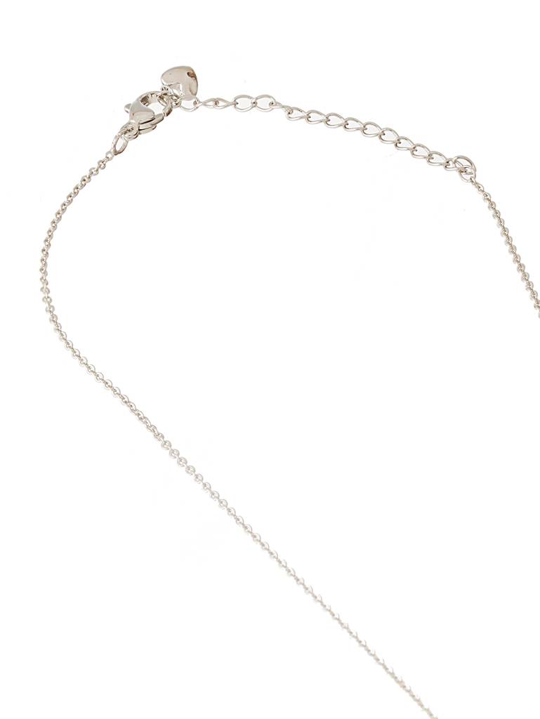 Anti-Tarnish Silver Plated Blue Sapphire Ad Heart Shaped Minimal  Pendant Chain Necklace : STLK8092