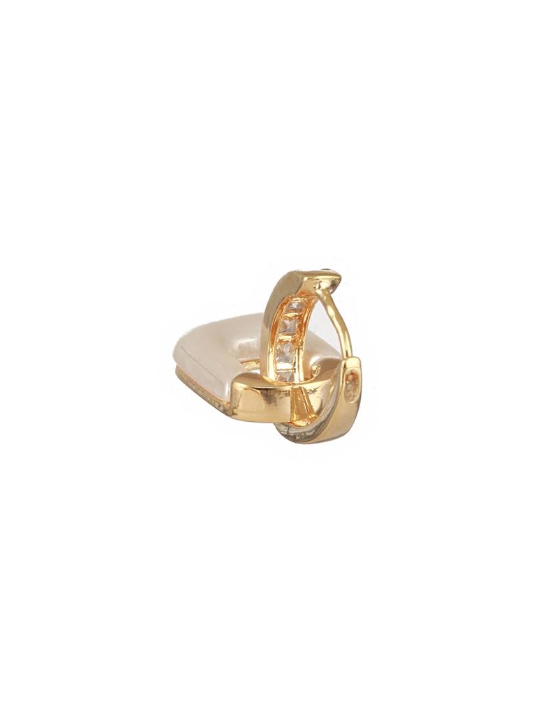 Gold Plated Geometric Hoop Minimal  Earrings : STER8120
