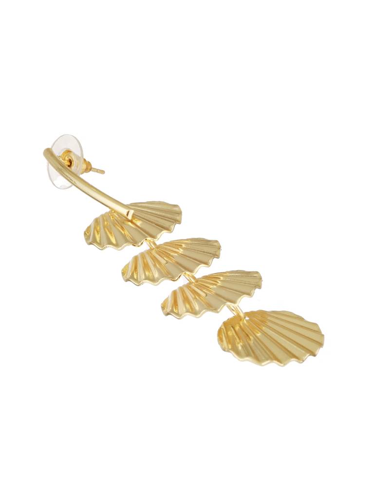 Anti-Tarnish Gold Plated Geometric Drop Down Eaarings : STER8167