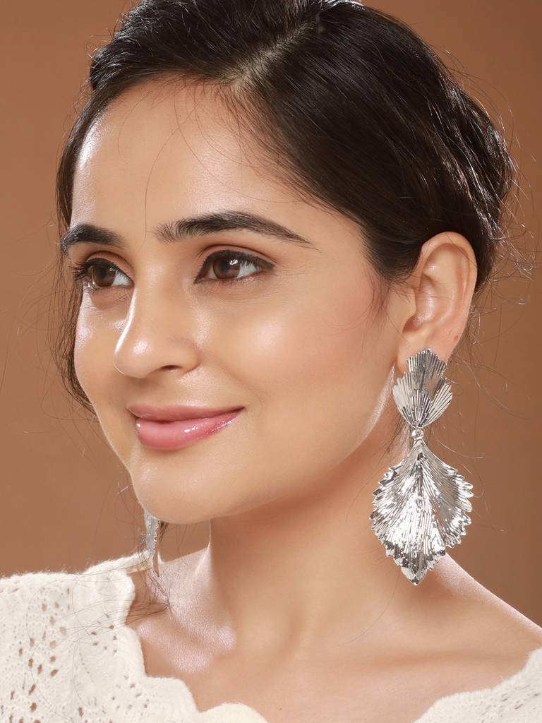 Anti-Tarnish Silver Plated Stylish Quirky Drop Earrings : STER8170