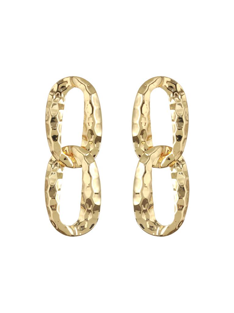 Anti-Tarnish Gold Plated Intwined Dangler Drop Earrings : STER8171
