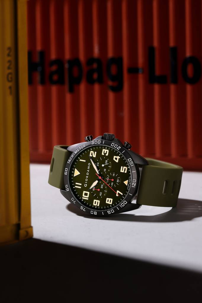 Giordano Multi Function - Performance Sport Watch For Men With Stopwatch Function & Silicon Strap : GZ-50092-03
