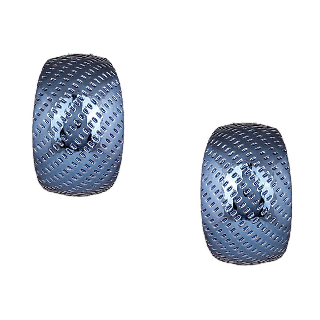 Estele Fashion Earrings For Women And Girls Latest Stylish Medium Metallic Half Hoop Earrings Party/Office Wear  : 800702-BLER