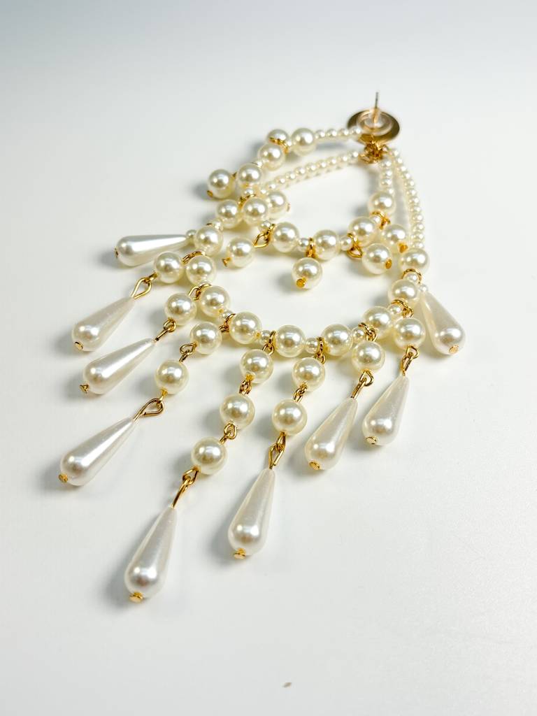 Vintage Couture Pearl Chandelier Earrings : E0033