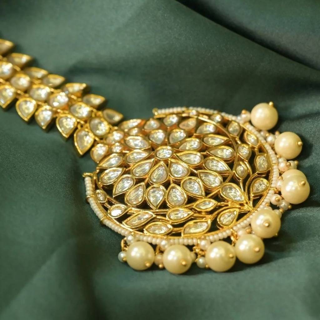 Mithila Royal Bridal Iconic Polki Maangtikka : HAIR0042