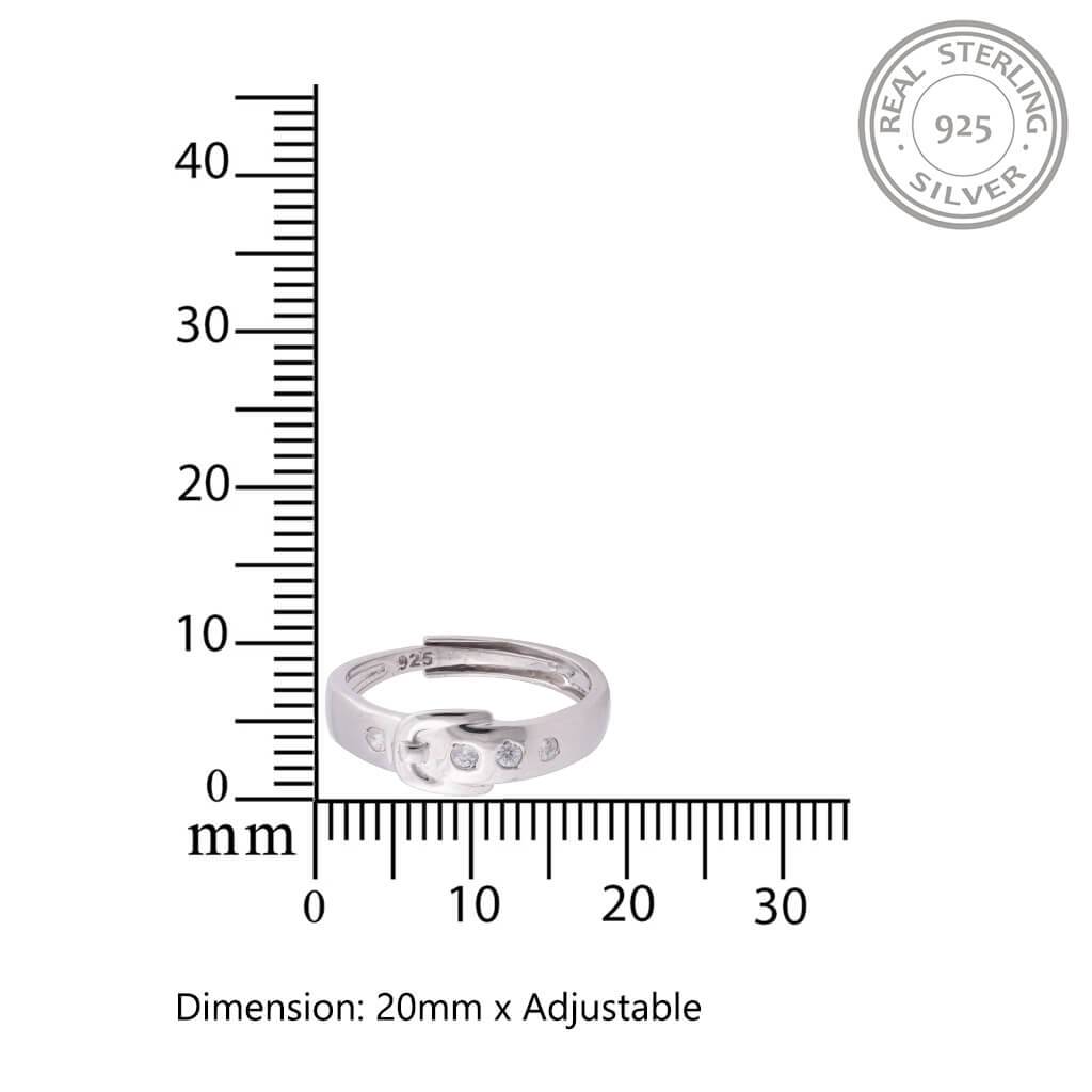 Silver Belt Style Promise Men'S Ring : ZLCPLR-1015-MW