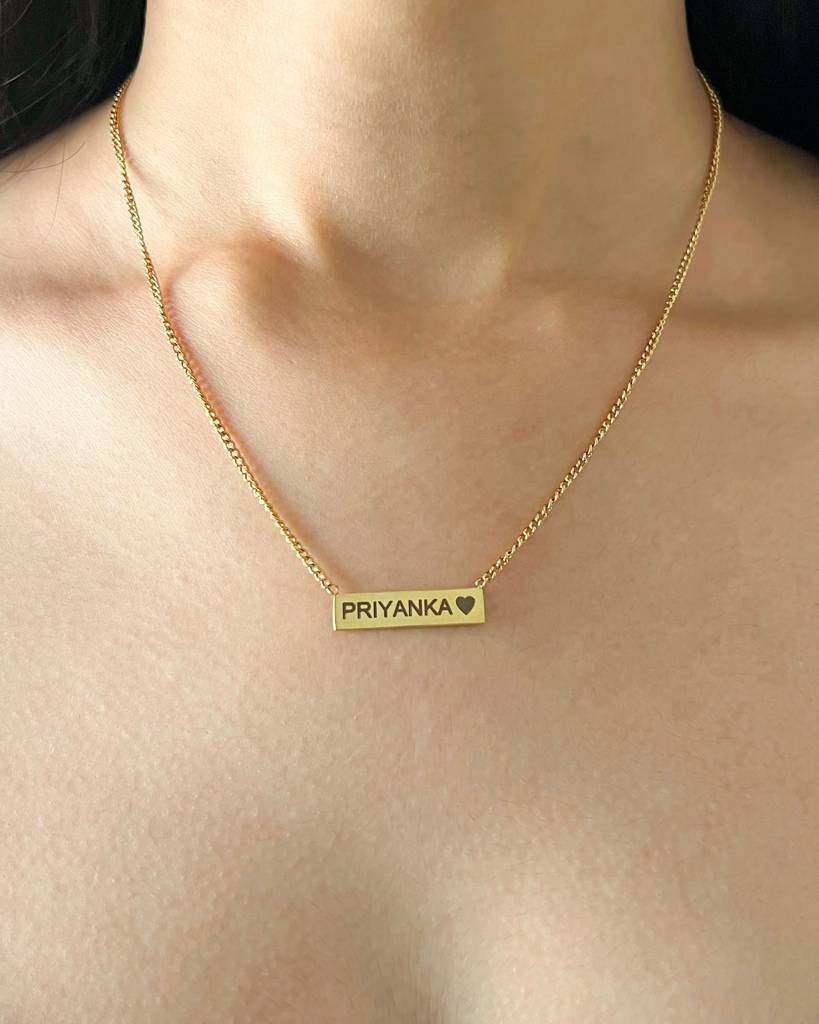 18K Gold Plated Personalised Necklace 18K Gold Plated