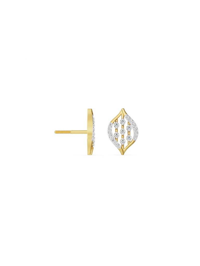 Parallel Stroke Diamond Earrings : E992