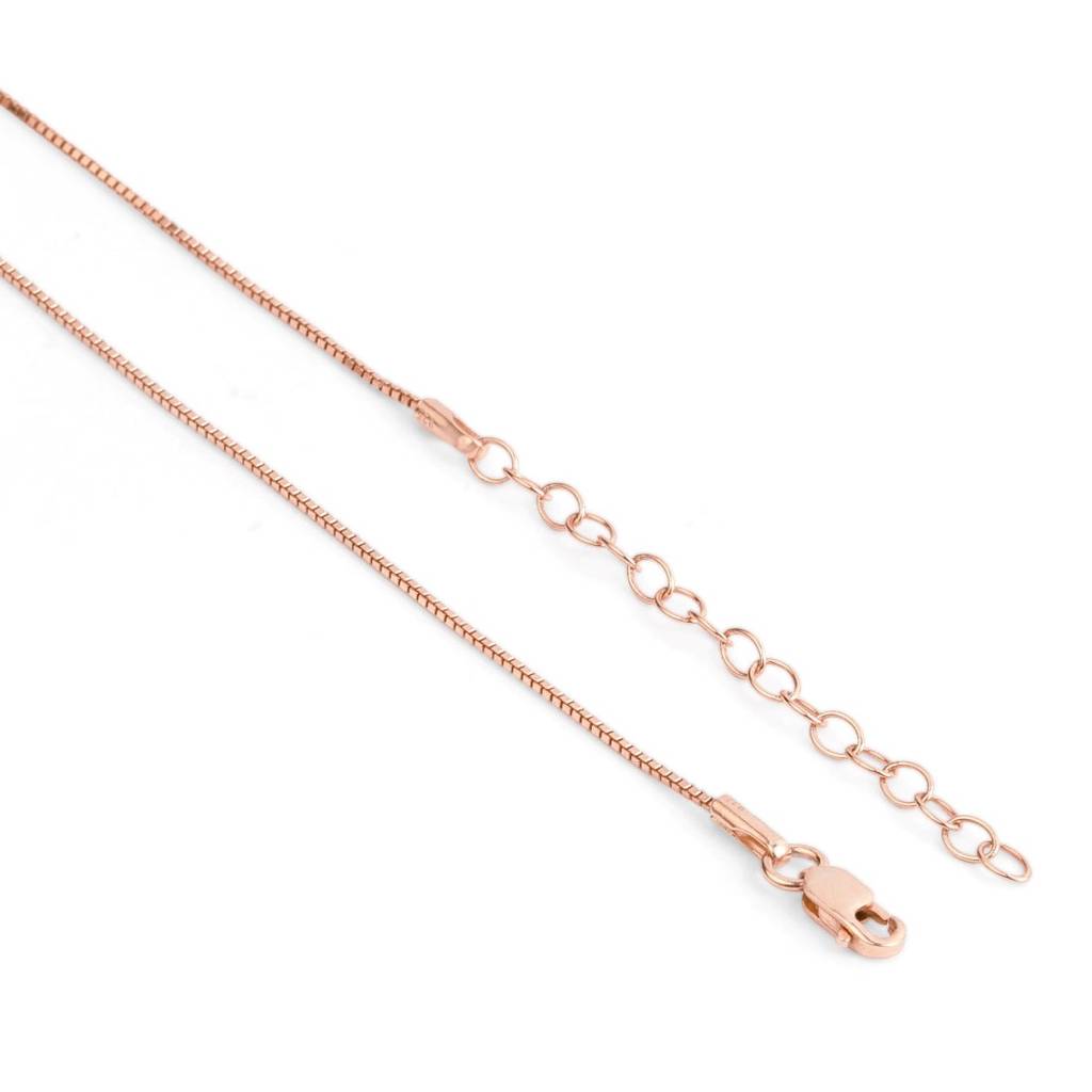 Simple Silver Box Chain In Rose Gold : CH-10001