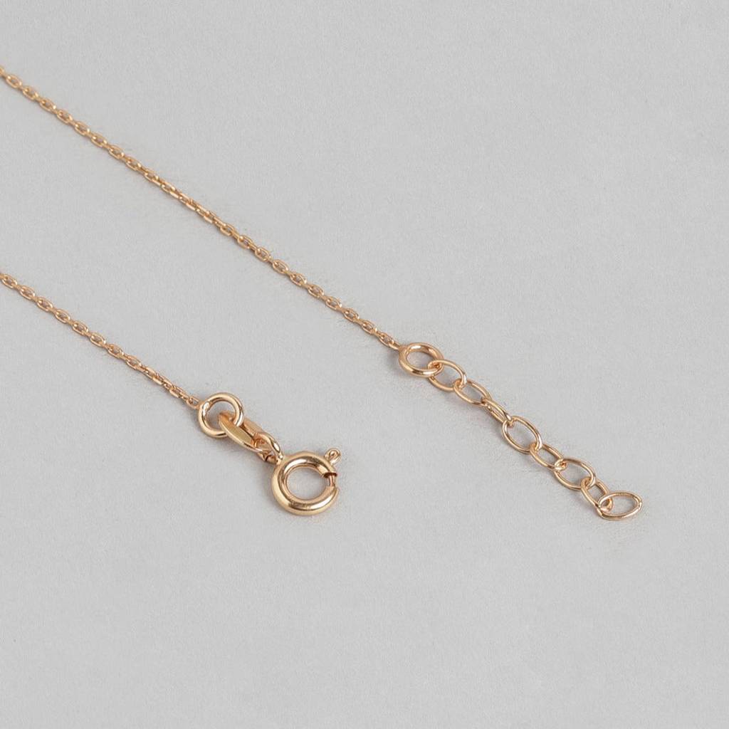 Infinity Rose Gold Plated Cz 925 Sterling Silver Anklet : ANK-60124-PAIR