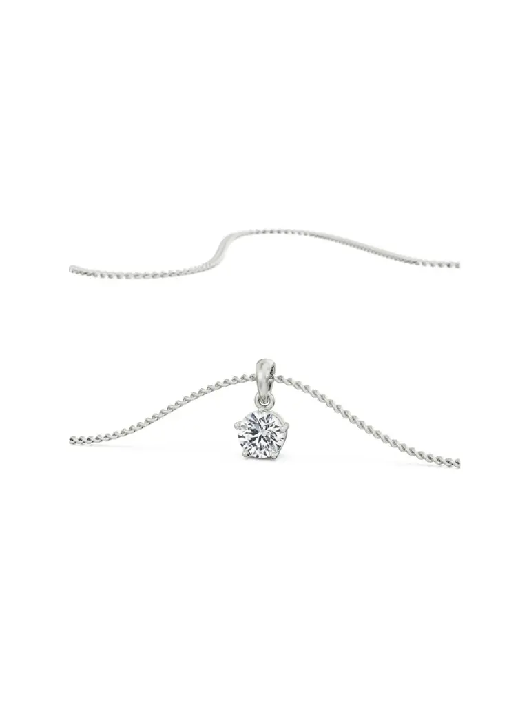 0.5 Ct Bright Round Lab Grown Diamond Pendant : P758