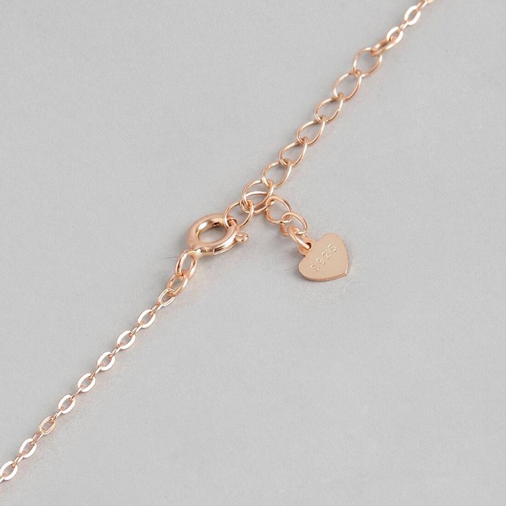 Greek Goddess 925 Silver Jewellery Set In Rose Gold Platring : EAR-20074