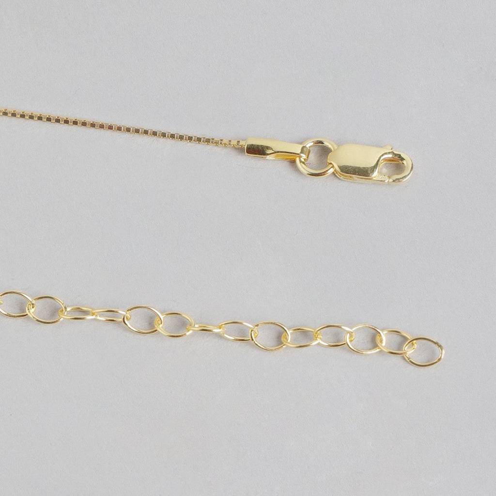Sleek And Modern Golden Plated 925 Silver Box Chain : CH-10002-G-24-Inch