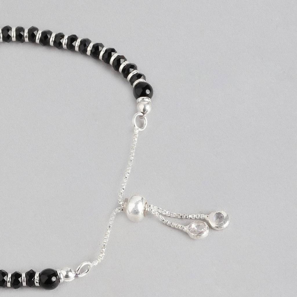 Beaded Evil Eye 925 Sterling Silver Bracelet : BR-80125