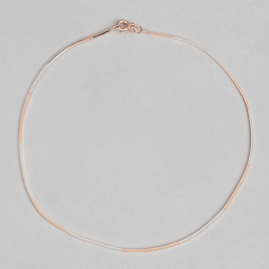 The Elegant 925 Sterling Silver Anklet : ANK-60016-PAIR