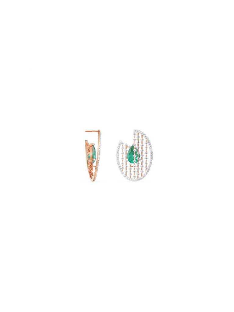 Glamorous Emerald Diamond Earrings : E1003