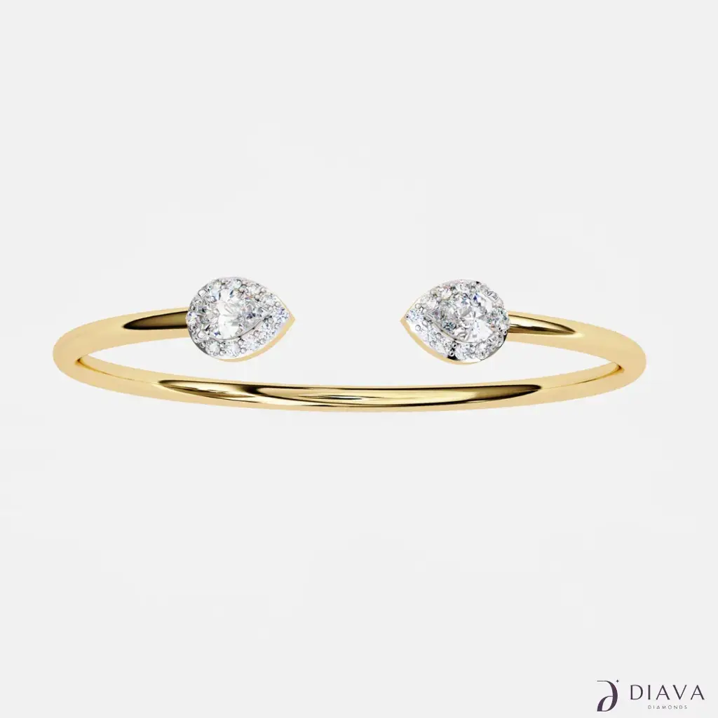 Twin Diamond Open Cuff : TwinDiamondOpenCuff