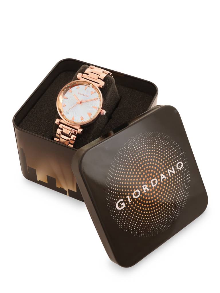 Analog Wrist Watch For Women Stylish Metal Strap With Water Resistant 3 Hand Mechanism For Girls & Ladies To Comp : GD-4211-22