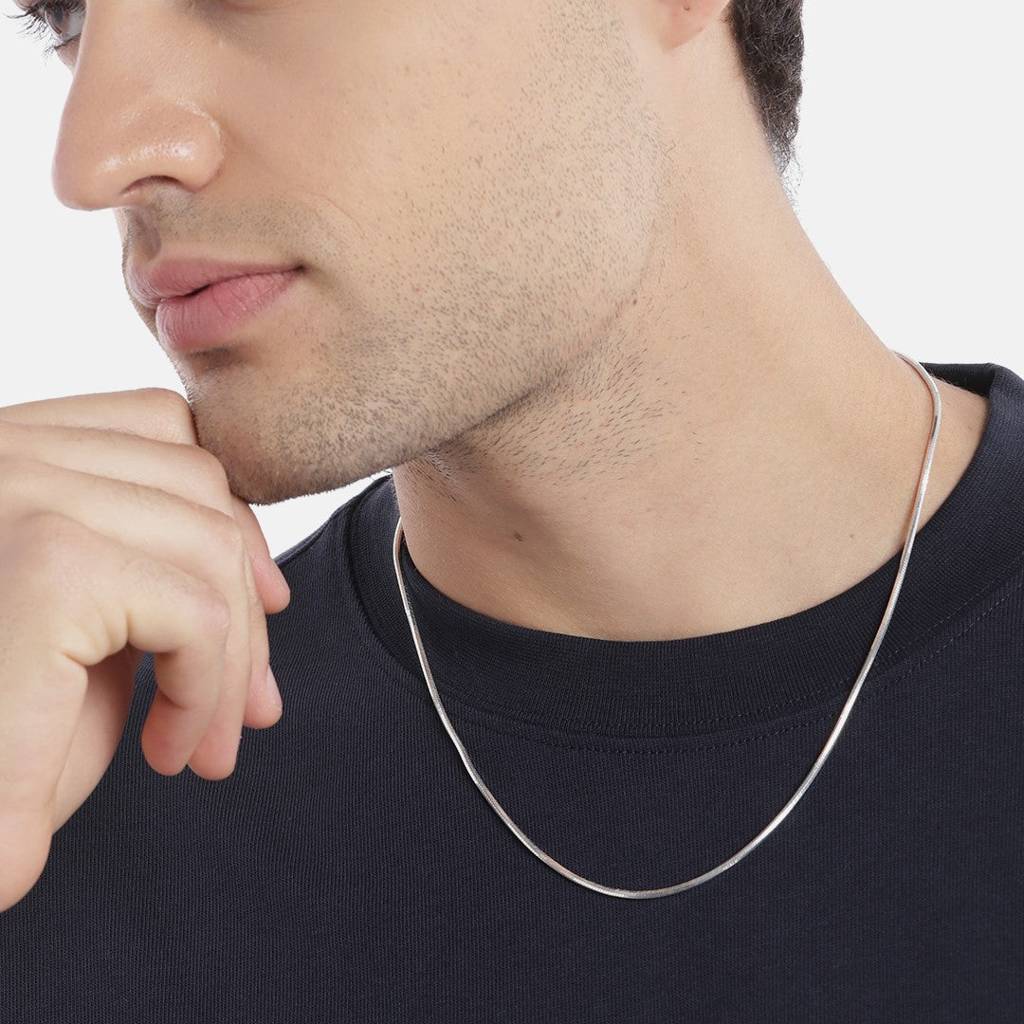 Majestic Serpent 925 Sterling Silver Snake Chain With For Men 24 Inches : CH-10038-24-Inch