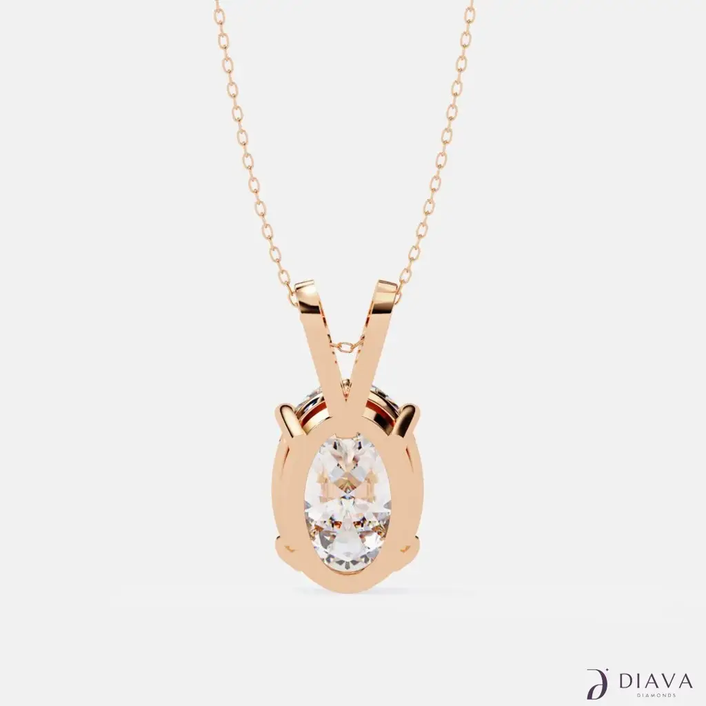Classic Oval Solitaire Pendant : ClassicOvalSolitairePendant
