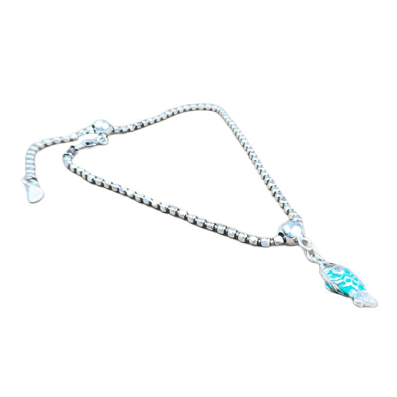 925 Sterling Silver Exquisite Anklet | Turquoise Silver Anklet For Women : AK1001