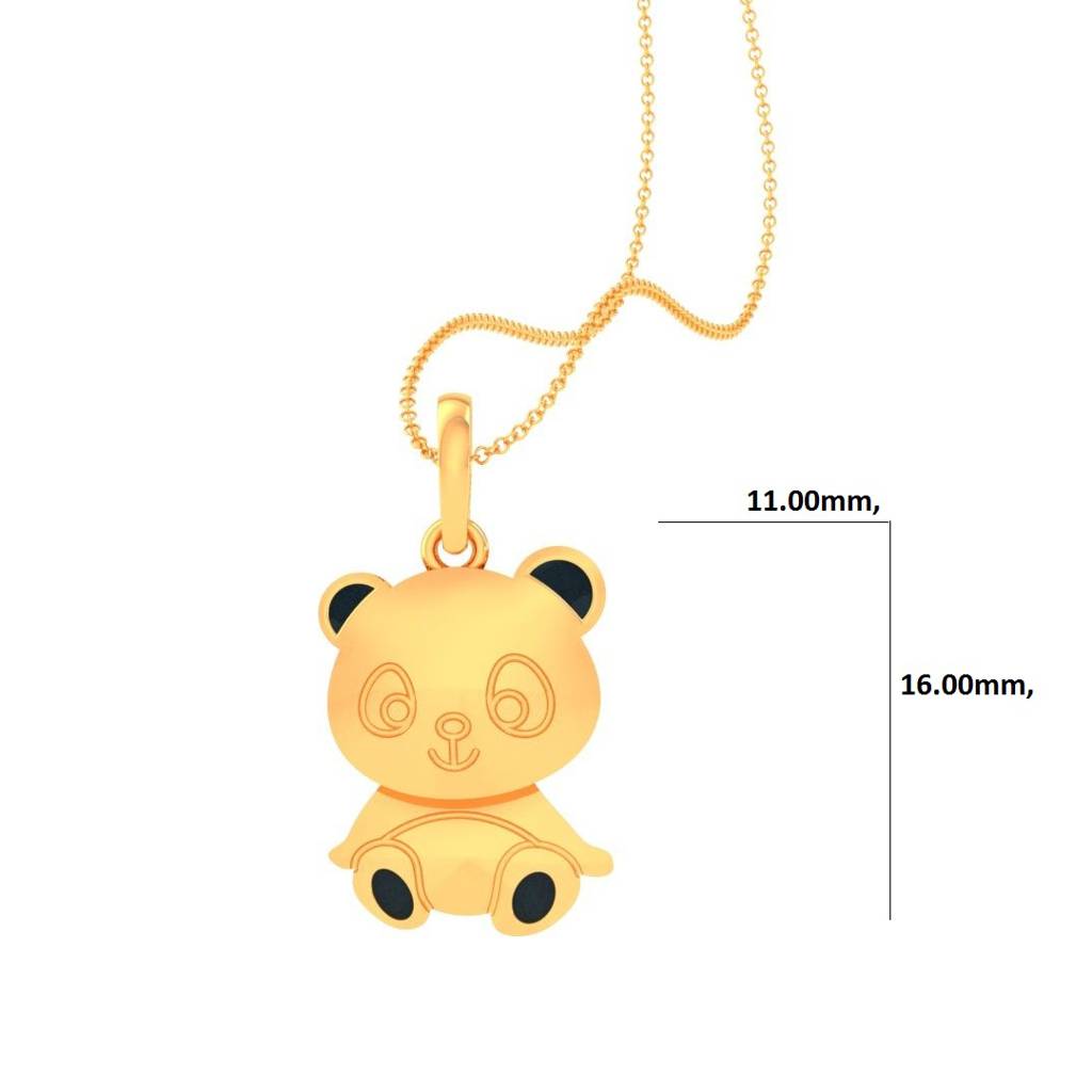 925 Pure Silver Little Bear Inspired Chain Pendant For Girls And Kids : CP1068