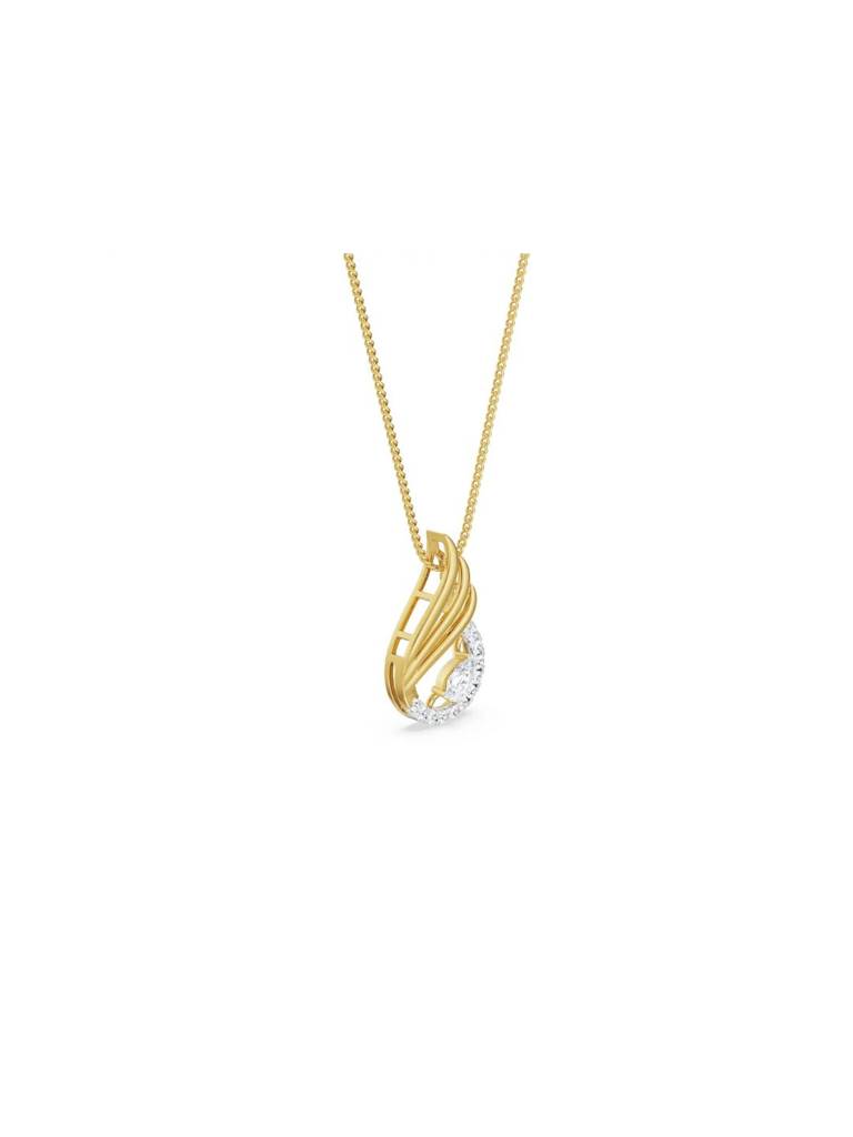 Pear Swan Diamond Pendant : P715