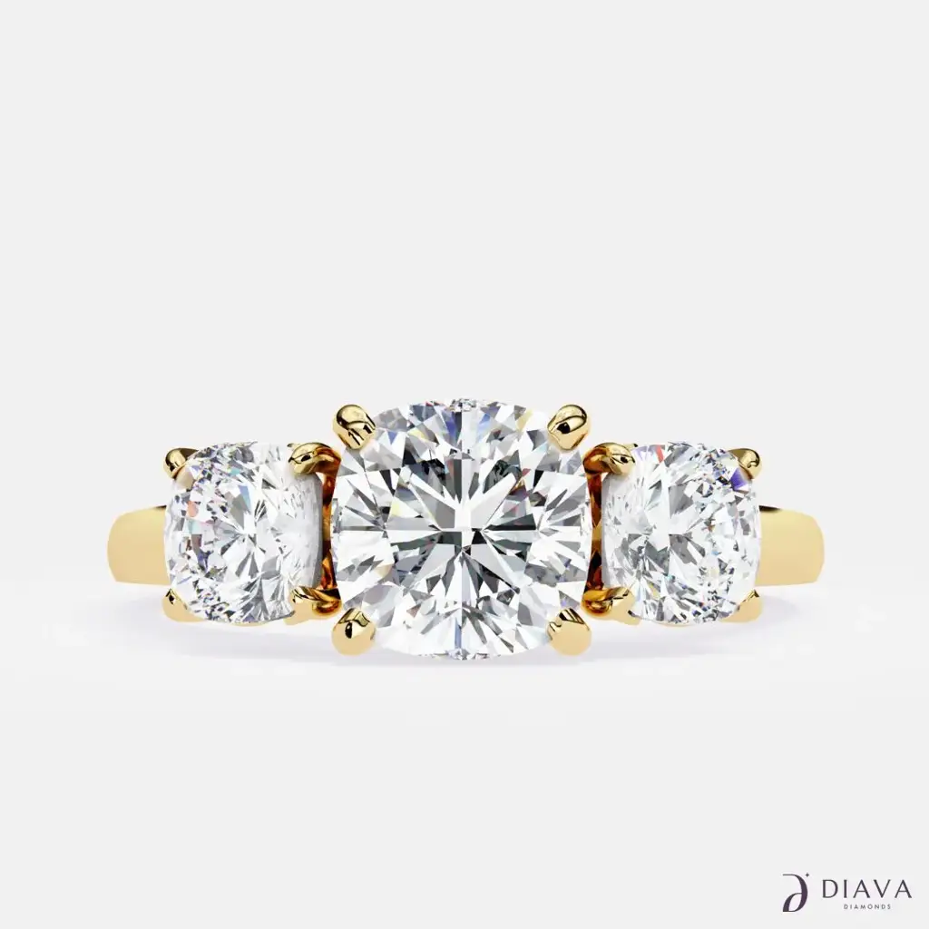 3-Stone Cushion Ring : 3-StoneCushionRing