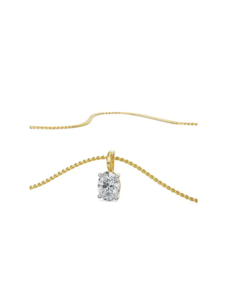 0.5 Ct Oval Lab Grown Diamond Pendant : P746