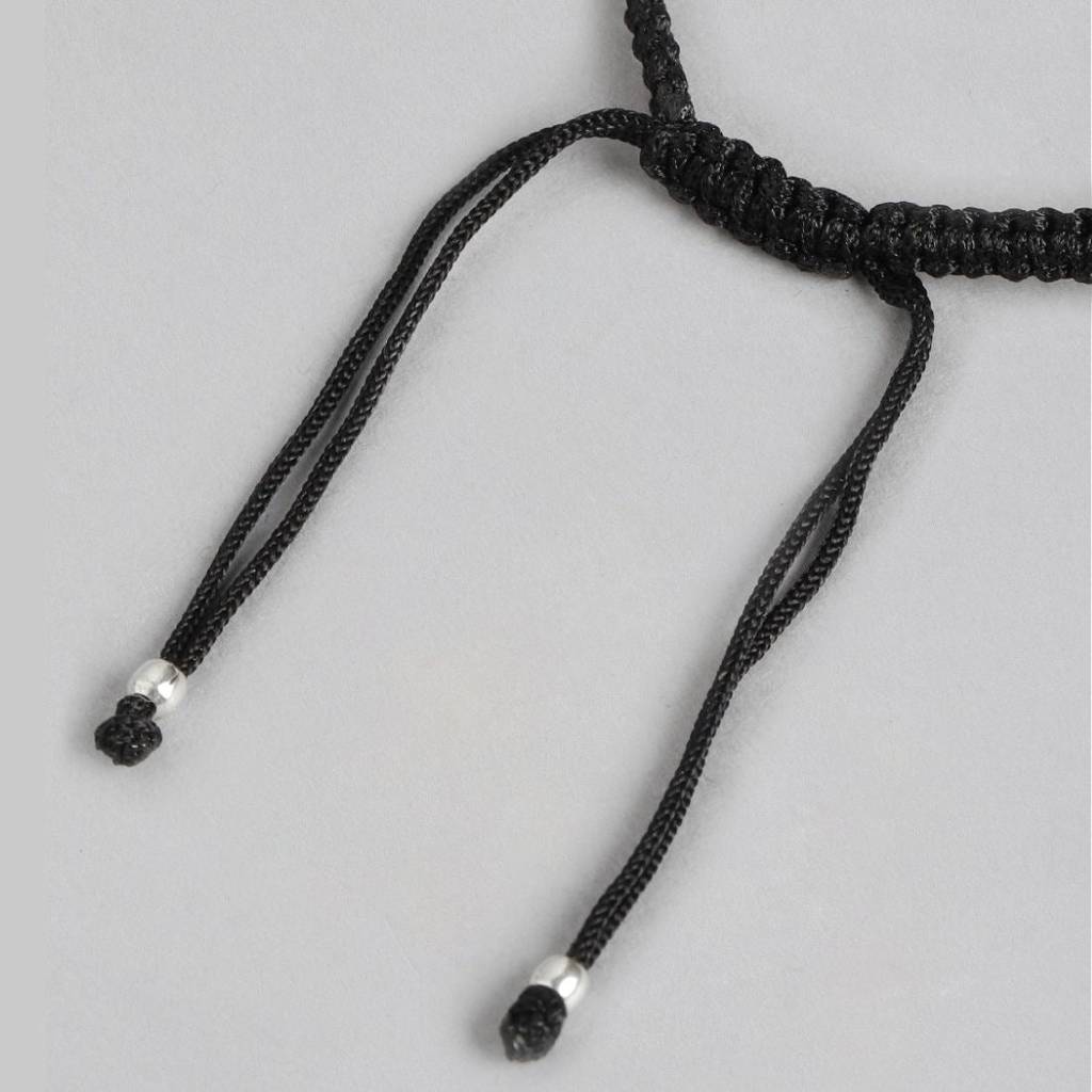 Classic Thread Anklet In 925 Sterling Silver Rhodium Plating In Red Stone : ANK-60209-PAIR