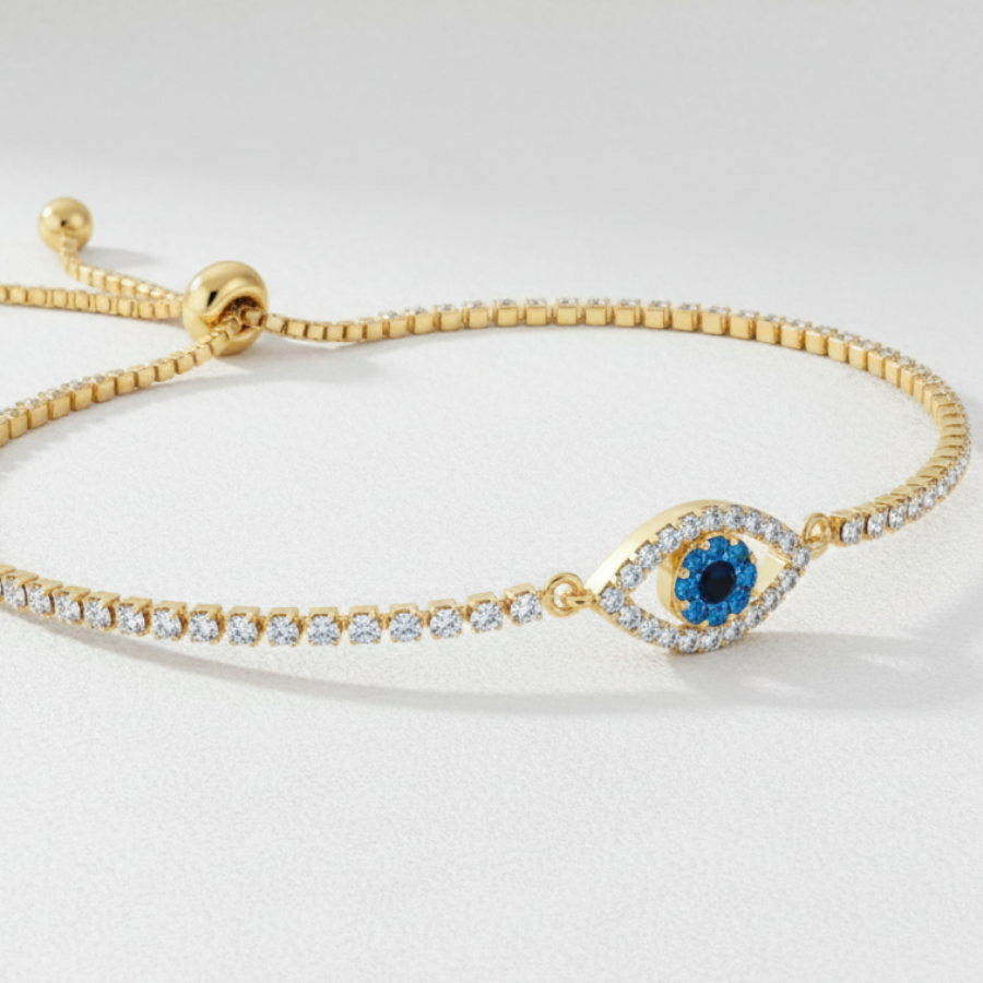 Round Evil Eye Bracelet For Women | Protective Symbolic Bracelet Jewellery : 5446820994