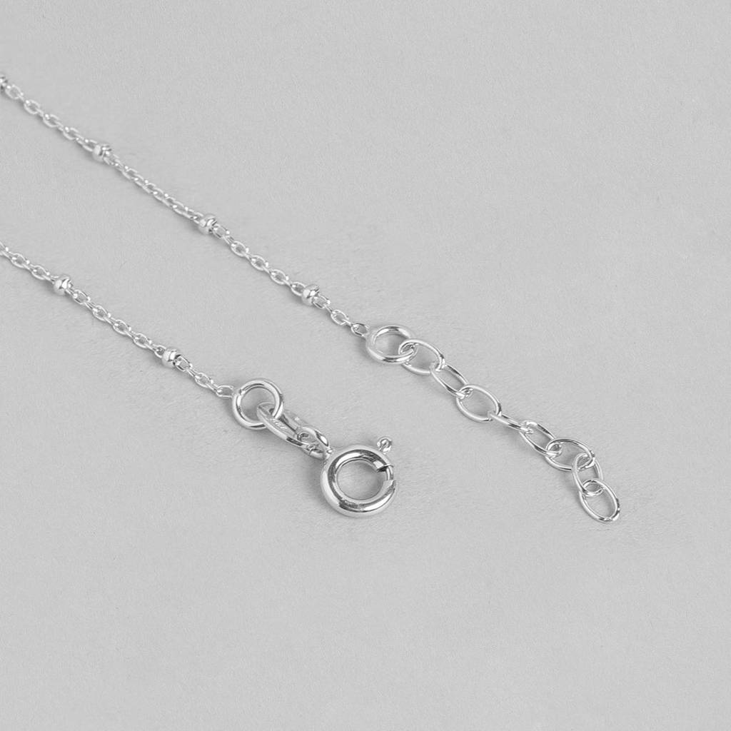 Infinity Rhodium Plated 925 Sterling Silver Chain Anklet : ANK-60120-PAIR