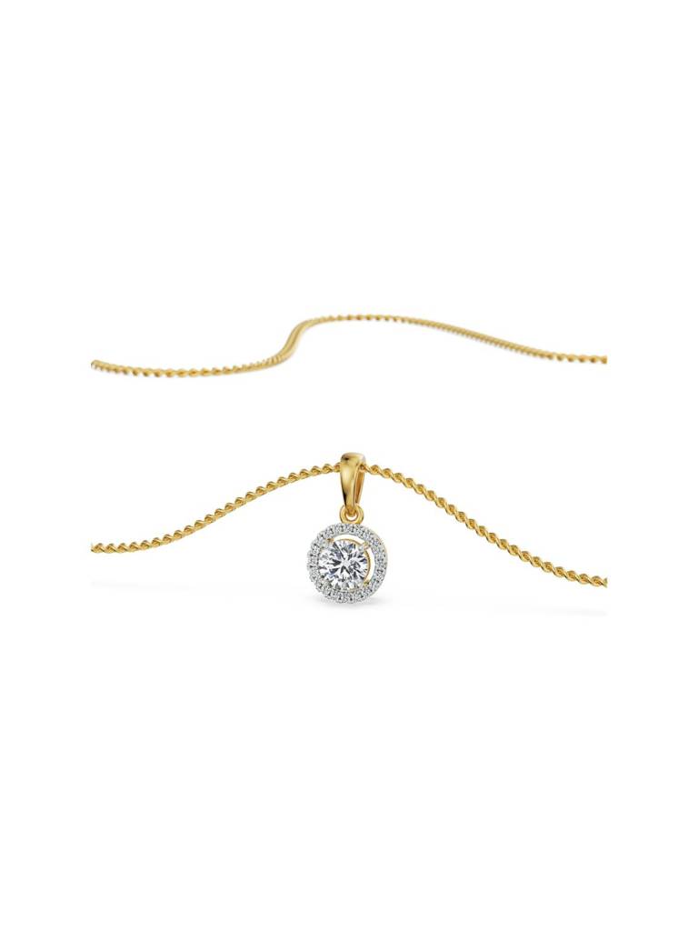 2 Ct Bianca Halo Round Lab Diamond Pendant : P766