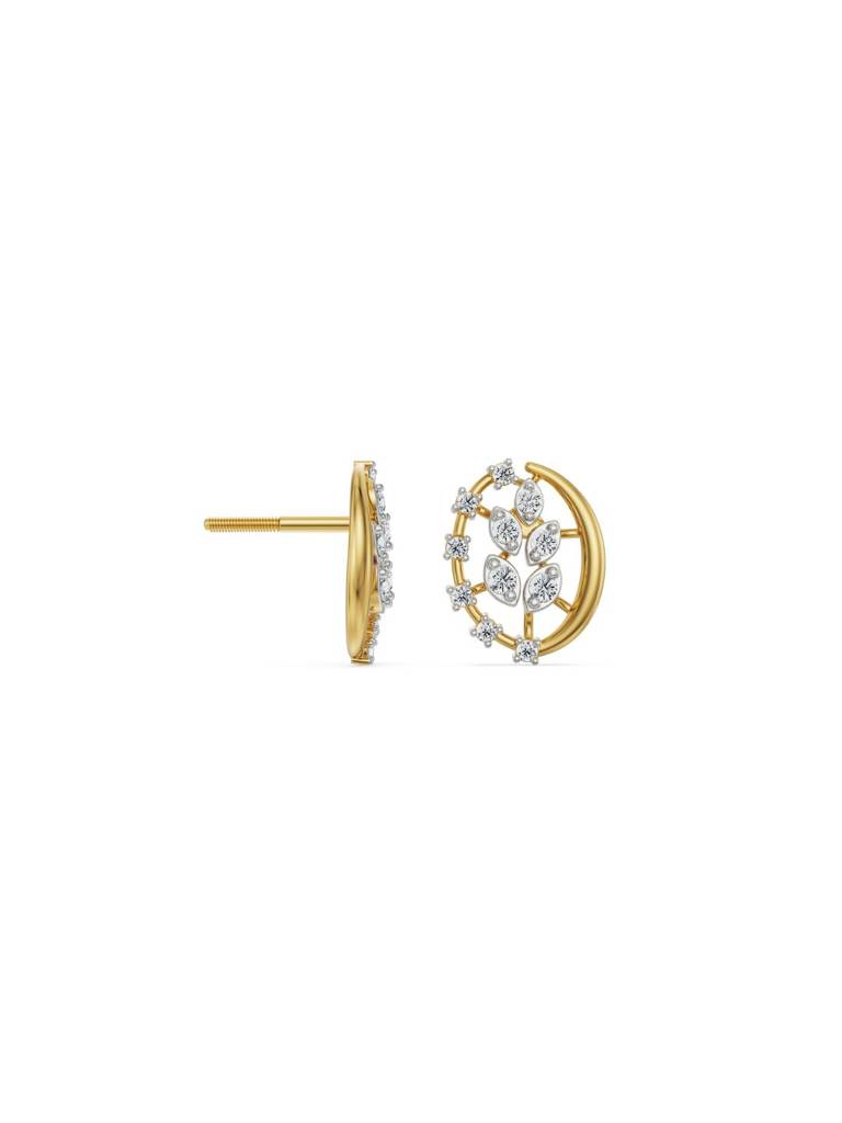 Leafy Diamond Studs : E978
