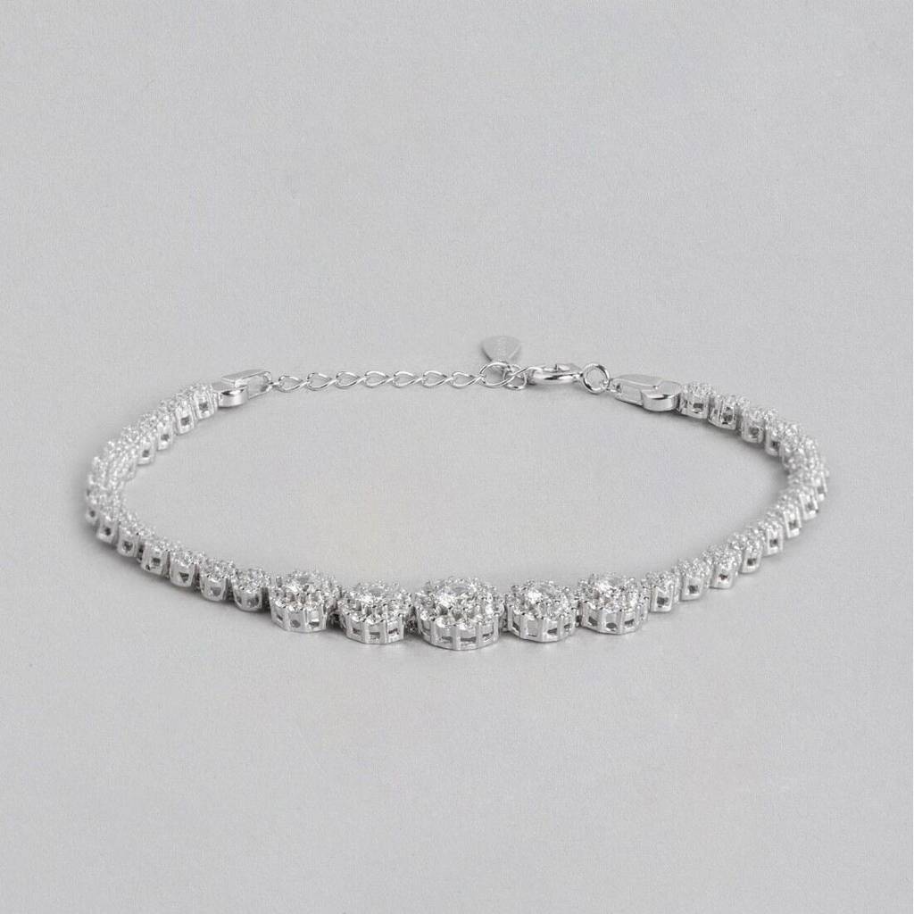 Dazzling Adjustable 925 Silver Bracelet : BR-80113