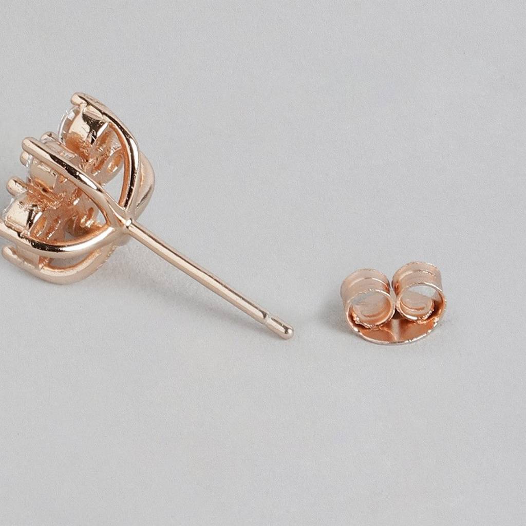 Studded Rose Gold Earrings : EAR-20153