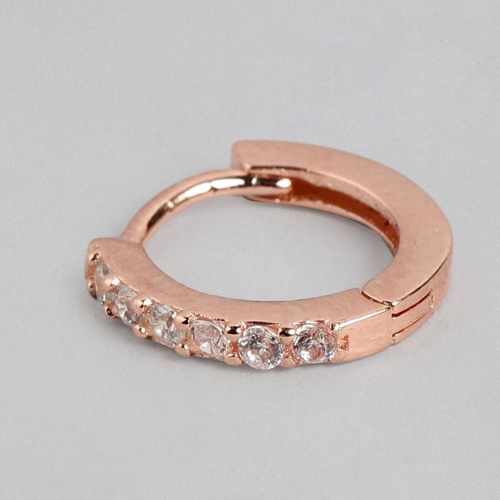 The Classic Rose Gold Moment Hoop 925 Silver Earrings : EAR-20111