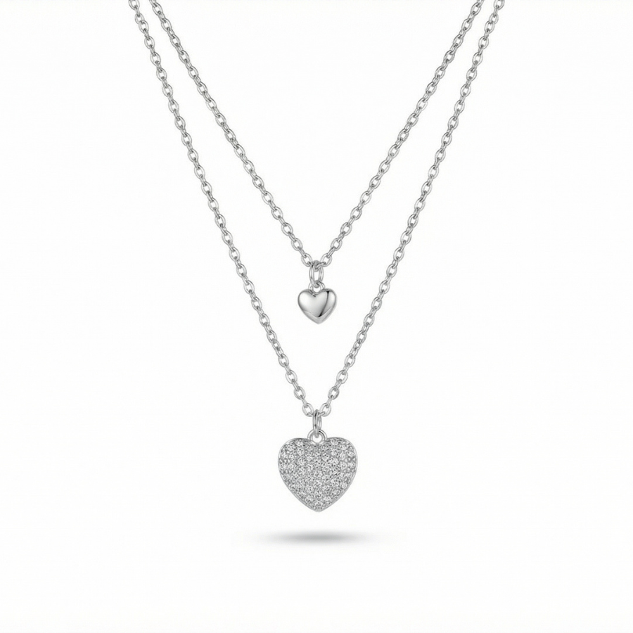 Toned Heart Pendant Necklace For Women – Elegant Heart Design With Subtle Cz Accent | Premium Romantic Jewellery : 5394987611