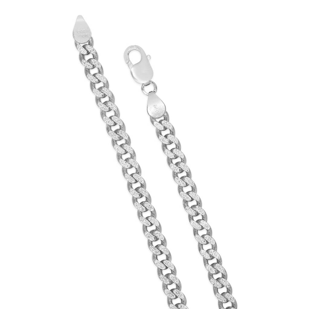 Masculine Links Silver Plated 925 Sterling Silver Men'S Chain : CH-10054-S-20-INCH