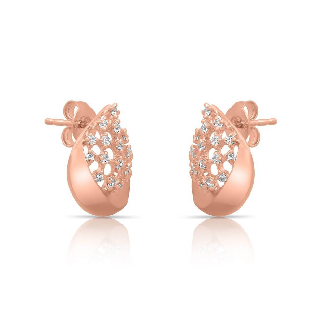 Chic Ensemble Rose Gold Plated 925 Sterling Silver Jewelry Set : JS-70199-C-RG